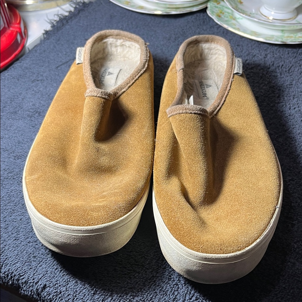 Casual Tan Suede Women's Loafers